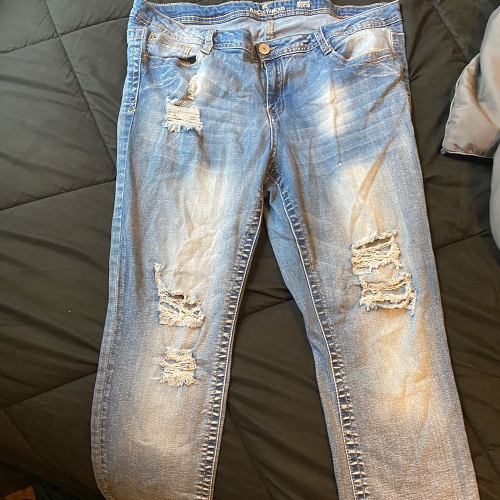 Ripped skinny jeans size 16